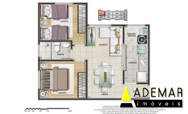 Apartamento à venda com 2 quartos, 47m² - Foto 9