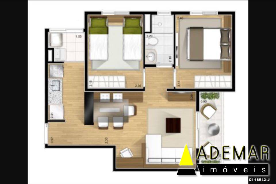 Apartamento à venda com 2 quartos, 50m² - Foto 13